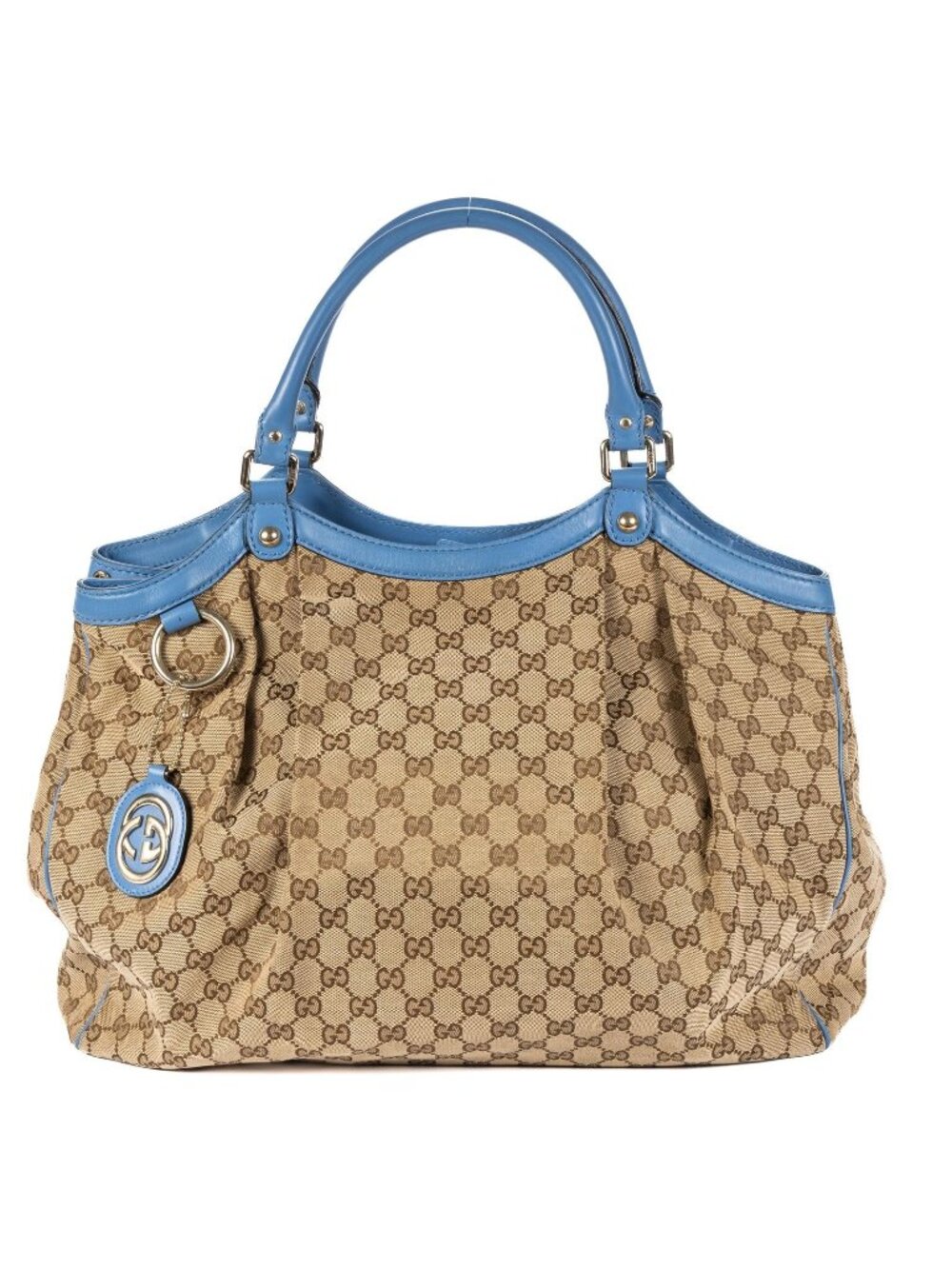 Gucci Sukey Tote Beige Blue GG Canvas